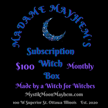 Load image into Gallery viewer, Madame Mayhems Monthly Witch Box/ Monthly subscription boxes
